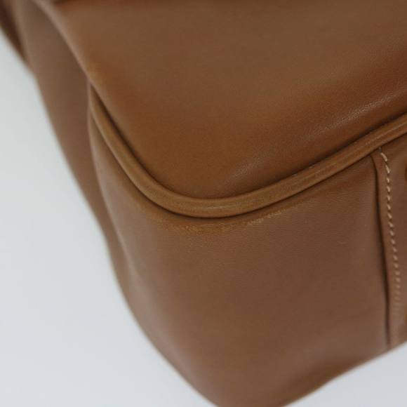 GUCCI Web Sherry Line Hand Bag Leather 2way Brown Red Green Auth 62520 - Picture 11 of 16